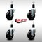 Service Caster 4'' SS Soft Rubber Wheel Swivel 1-3/8'' Expanding Stem Caster Set, 4PK SCC-SSEX20S414-SRS-138-4 - alternate 4